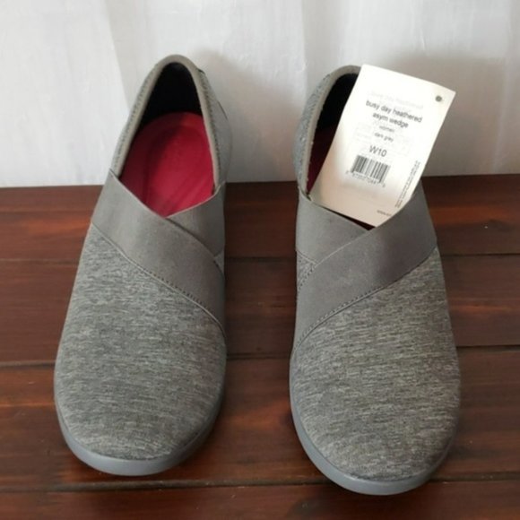 Crocs Women's Wedge's Slip On Dark Gray Shoes NWT - Picture 5 of 8